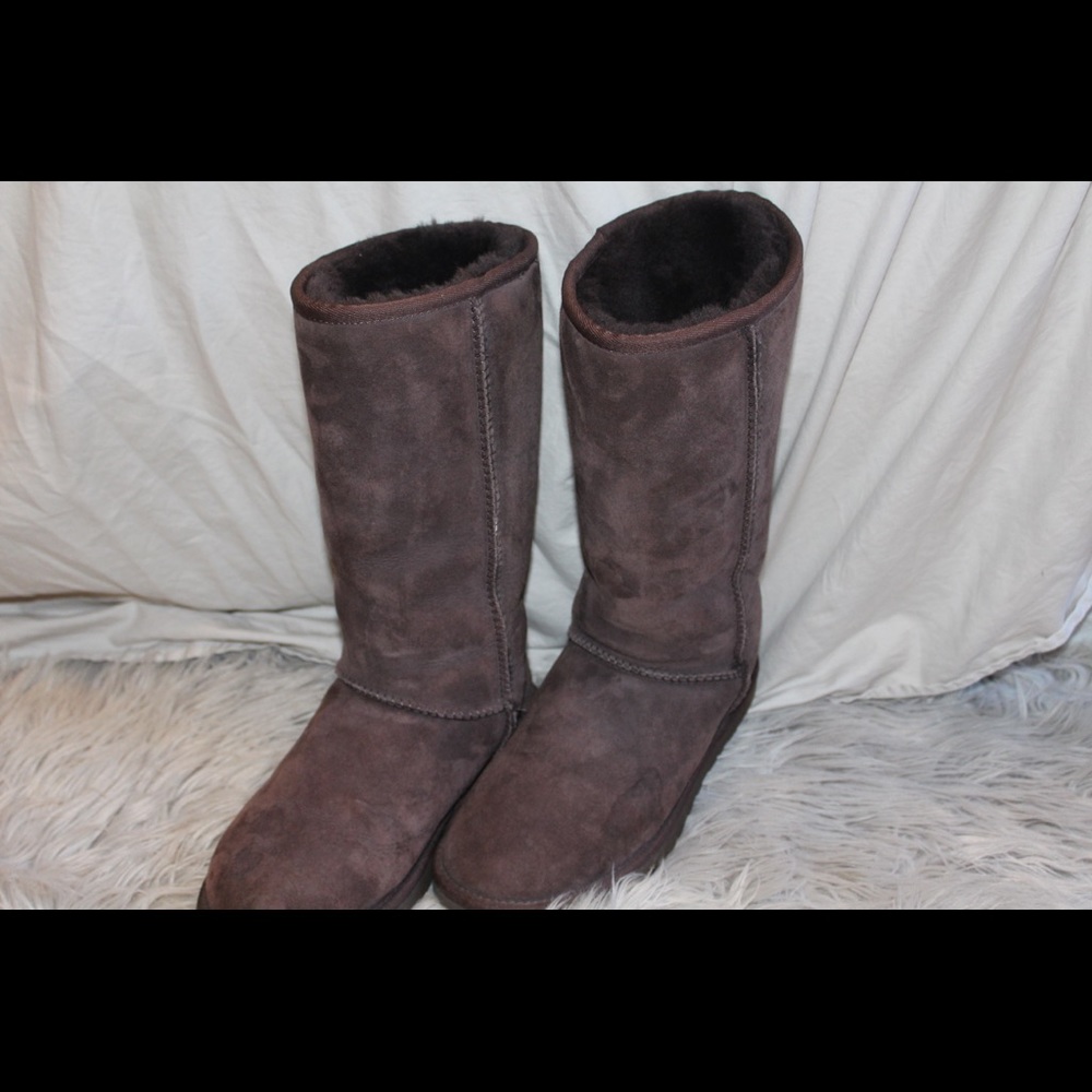 Dark brown Tall Ugg boots, New w/o tags.